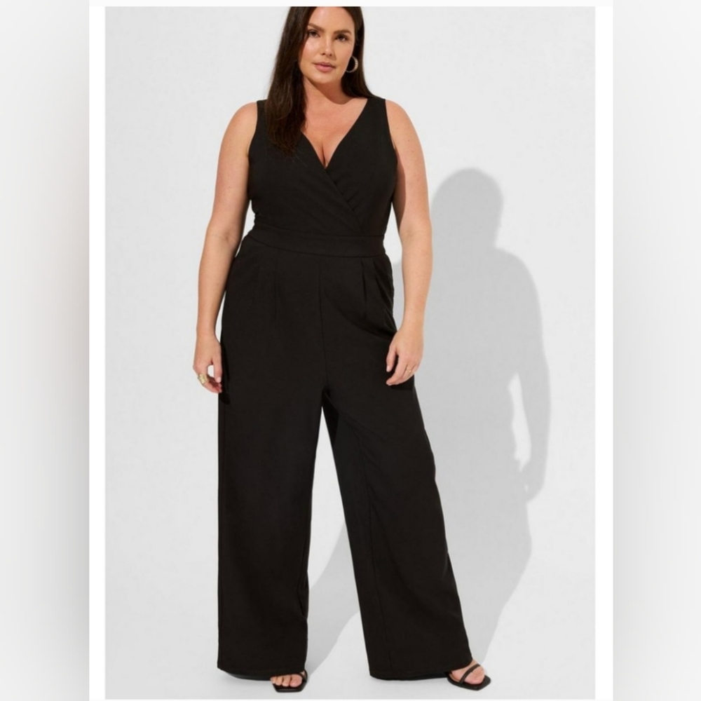 Black crepe jumpsuit
